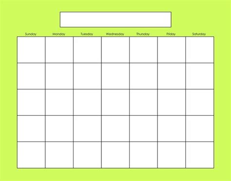 Blank Activity Calendar Template 9 Templates Example Templates
