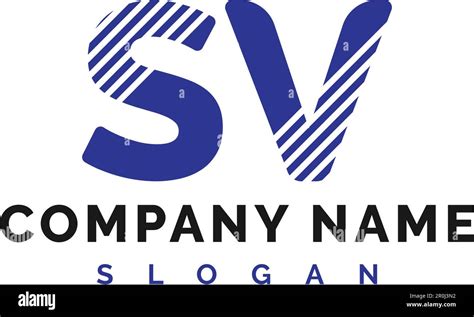Sv Letter Logo Design Sv Letter Logo Vector Illustration Vector