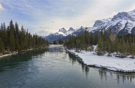 Bow River Canmore Alberta Foothills Canadian Rocky Mountains Scenic
