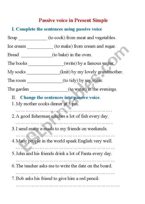 Passive Voice In Present Simple ESL Worksheet By Dasha