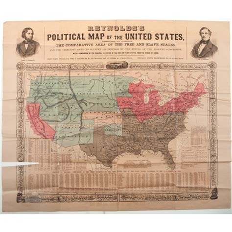 Reynoldss Political Map Of The United States 1856 Cowans Auction
