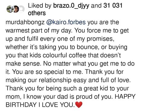 Kairo Forbes To Murdah Bongz â You Are The Best Dadâ Tender News And