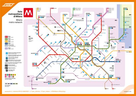 Metropolitana Mailand U Bahn Karte Italien