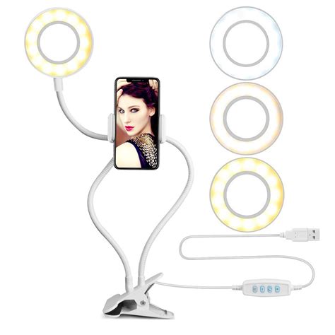 Selfie Ring Light With Cell Phone Holder Stand For Live Stream Makeup