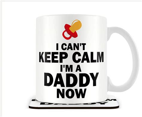 I Cant Keep Calm Im A Daddy Now Mug And Coaster Set Victorian Print