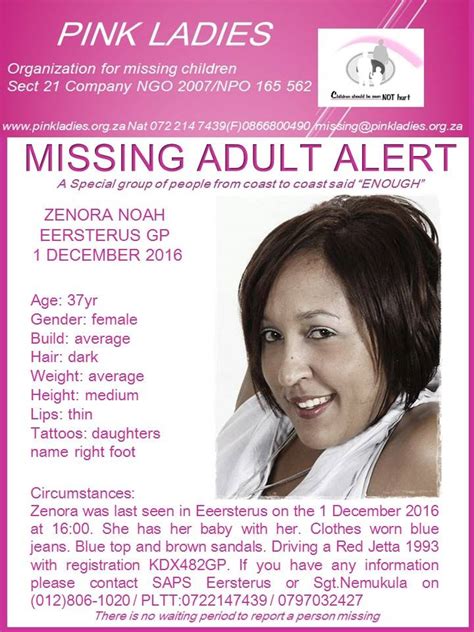 Eersterust Woman Still Missing Rekord Moot