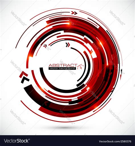 Abstract Red And Black Techno Arrows Frame Vector Image