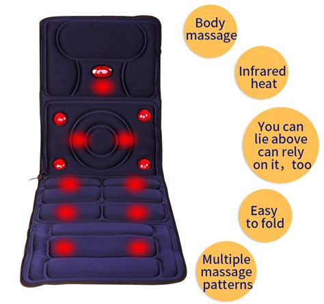 Electric Foldable Vibrator Heated Full Body Massage Mattress Pad For