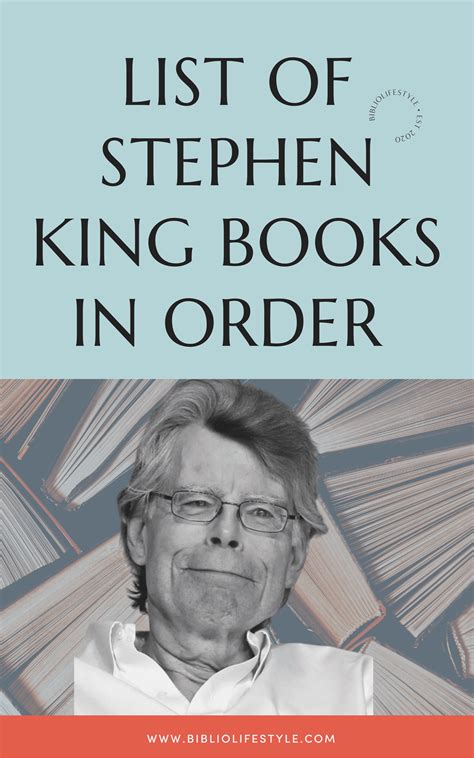 Bibliolifestyle Stephen King Books In Order Updated 2023