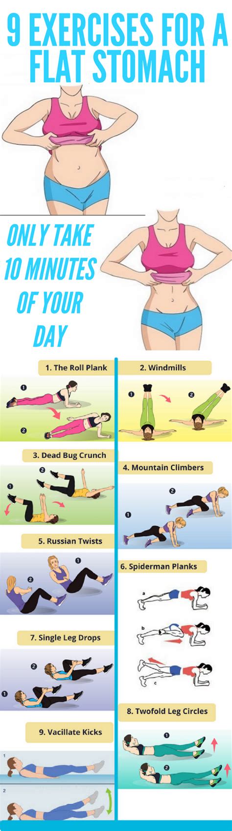 9 Exercises For A Flat Stomach Only Take 10 Minutes Of Your Day