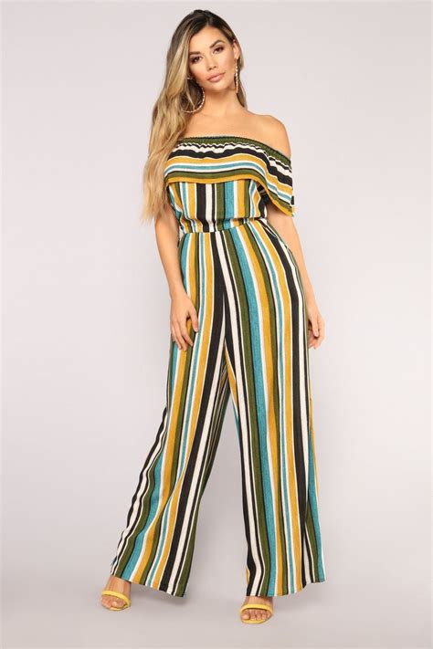 Down For You Jumpsuit Mustard Multi Jumpsuit Fashion Global Fashion