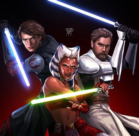 Geek 4 Star Wars Anakin Ahsoka And Obi Wan In Their Clone Wars Era