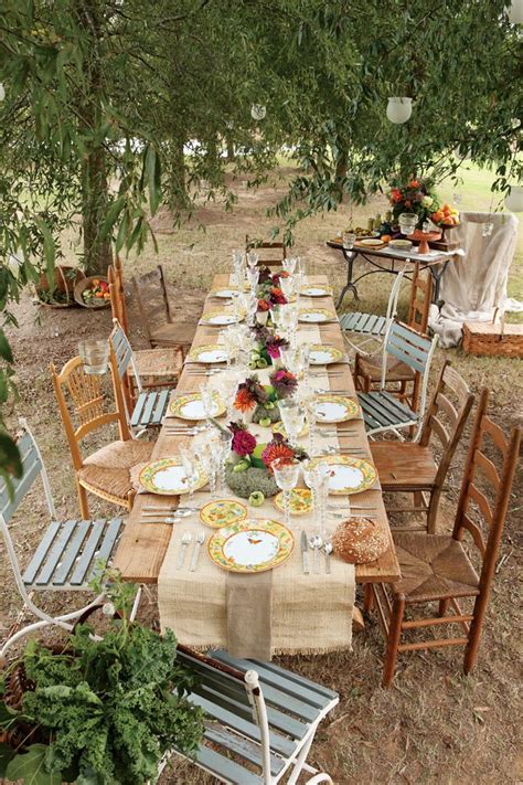 Outdoors Tables Outdoor Wedding Table Setting Ideas