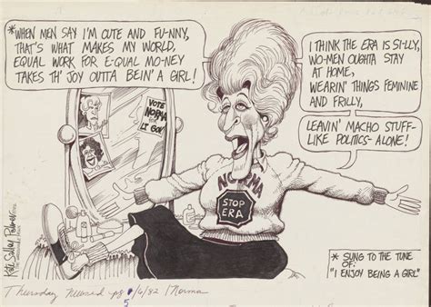 A 1982 Cartoon By Kate Salley Palmer Satirizing Opponents Of The Equal Rights Amendment And