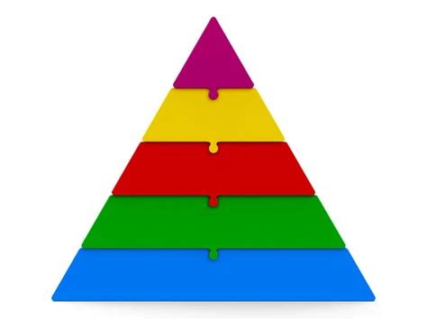 Four Color Puzzle Pyramid — Stock Photo © Oakozhan 110475416