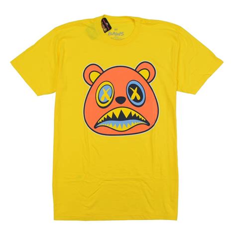 Baws Bear T Shirts Sunset Baws Yellow Lemon Bear T Shirt Mens