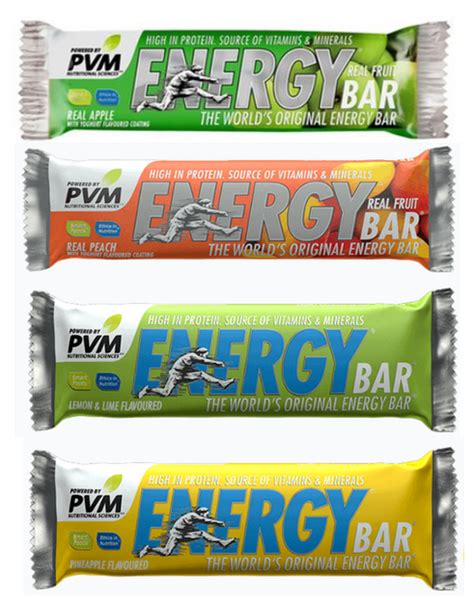 Pvm Fruit Flavoured Energy Bar Assortment Pack 20 X 45 Gram Bars