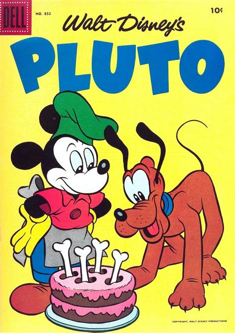 Happy Birthday Pluto 1957 Disney Comic Book Vintage Disney Posters