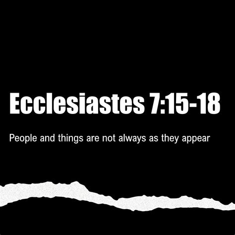 Ecclesiastes 715 18 Norwood Bible Church