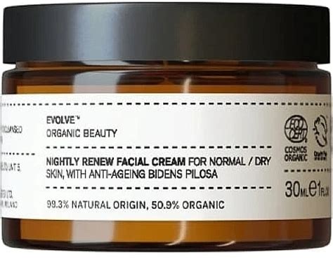 Renewing Night Face Cream Evolve Organic Beauty Nightly Renew Facial