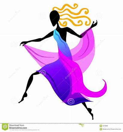 Figure Dancer Female Dancing Clip Scarves Hair