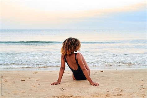 Girl On Sandy Beach By Stocksy Contributor Guille Faingold Stocksy