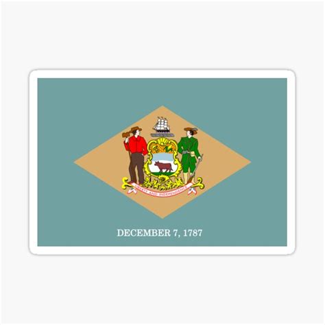 Delaware Flag State Usa Flag Sticker For Sale By Mkmemo1111