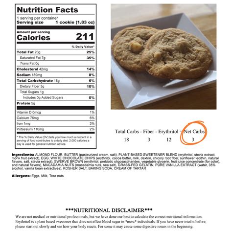 White Chocolate Macadamia Nut Cookie Low Carb Grill