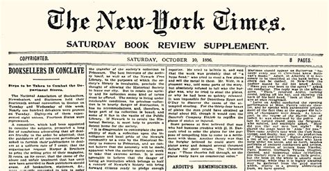1896 The Book Review Is Born The New York Times