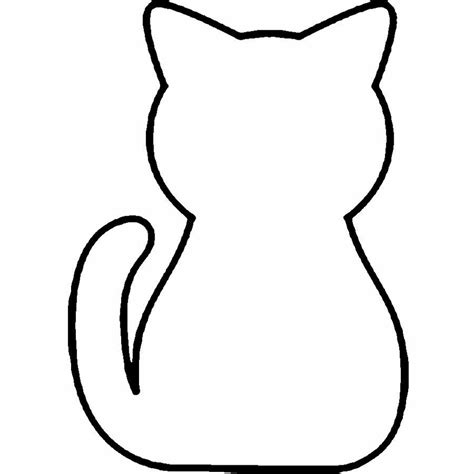 Printable Simple Cat Outline Printable World Holiday