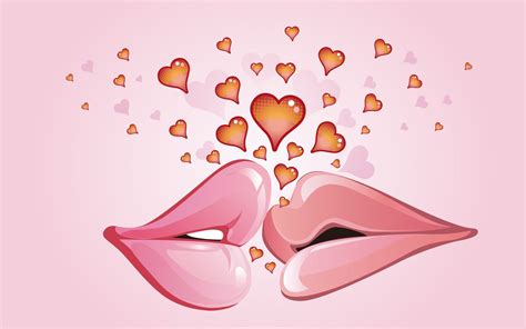 First Kiss In Love Hd Desktop Wallpaper Wallpapersme Feliz Dia Del