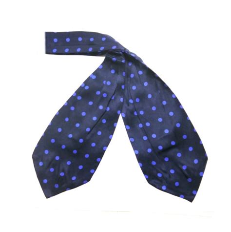 Navyroyal Blue Polka Dots Silk Cravat