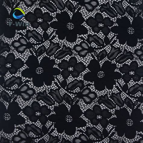 Black Stretch Lace Fabric Supplies Twintextile