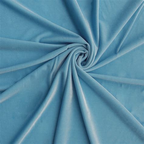 Medici Stretch Velvet Fabric Frost Blue 25 Yard Bolt Fabric Direct