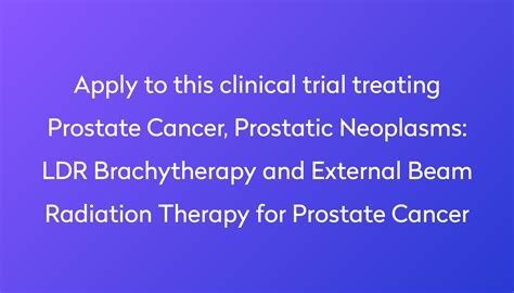 Ldr Brachytherapy And External Beam Radiation Therapy For Prostate