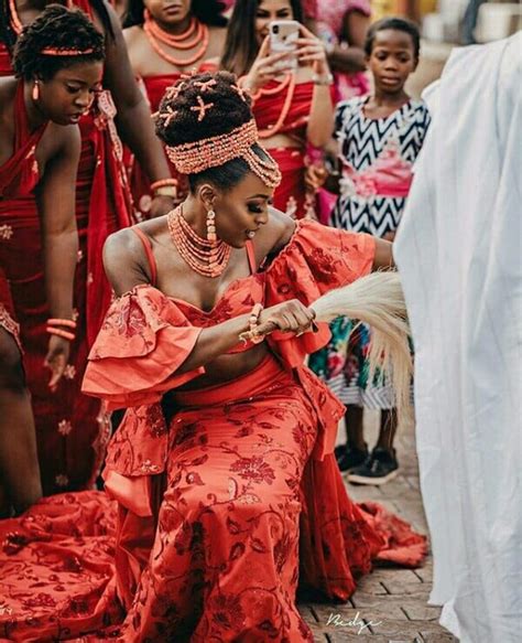 Bride In Beautiful Igbo Traditional Wedding Attire With Coral Beads Clipkulture Clipkulture