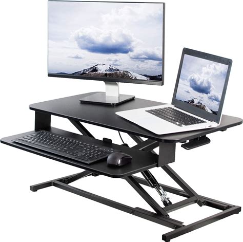 Buy Vivo Height Adjustable 32 Inch Stand Up Desk Converter Quick Sit