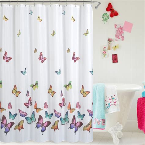 High Grade Waterproof Mildew Bath Curtains Amazon Hot Simple Butterfly Printing Polyester Home