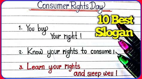 10 Best Slogan On World Consumer Rights Dayconsumer Rights Day