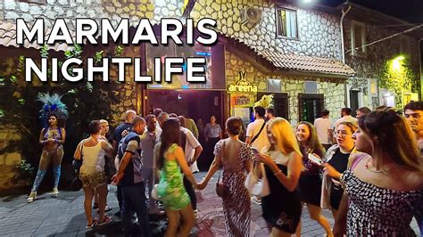 Turkey Marmaris Nightlife Area Bar Street And Club District Mugla Türkiye 4k Walking Tour