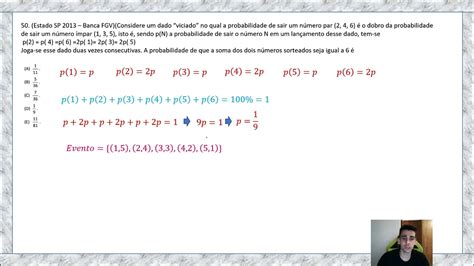 Concurso Saquarema Banca Ibam Probabilidade Quest O Youtube