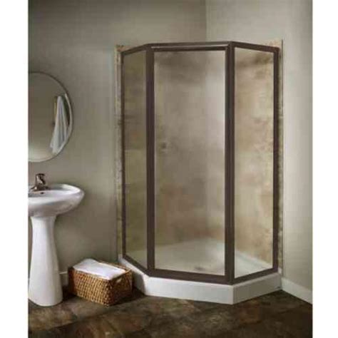 American Standard Prestige 2412 In X 685 In Framed Neo Angle Shower Door In Oil Rubbed