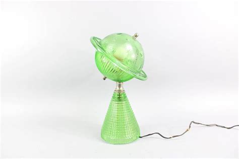 sold at auction arthur nelson green art deco green depression glass saturn planet table lamp
