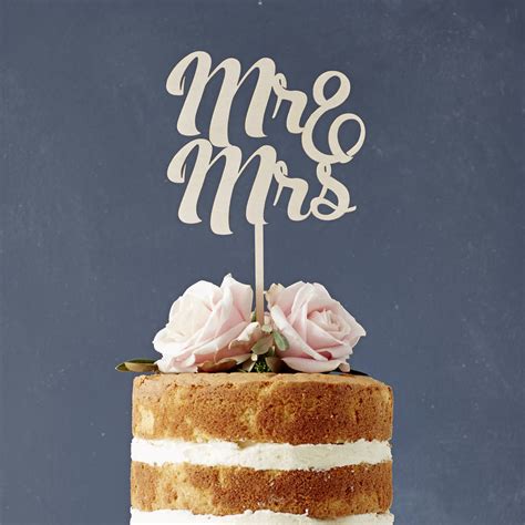 Mr And Mrs Wooden Wedding Cake Topper By Sophia Victoria Joy