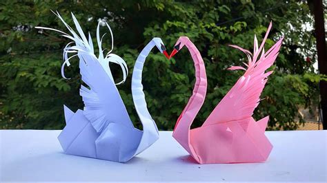 How To Make Paper Swan Origami Swan Easy Paper Craft Diy Youtube