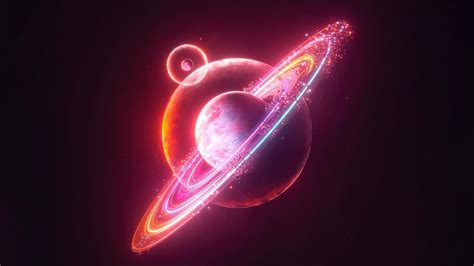 893509 4k Digital Art Digital Planet Planetary Rings Space