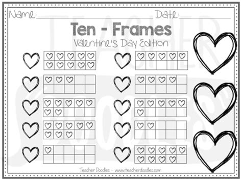 Ten Frames Valentines Day Edition Ten Frames Frame Valentines