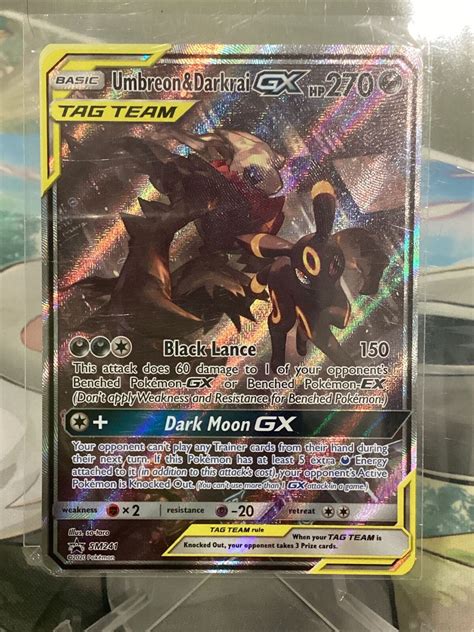 Pokemon Card Umbreon Darkrai Gx Sm Full Art Ultra Rare Black Star