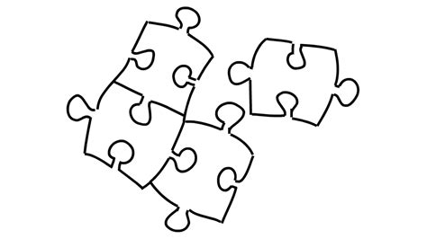 Drawing Jigsaw Puzzle Pieces Puzzle Pieces Drawn Hand Vector Freepik