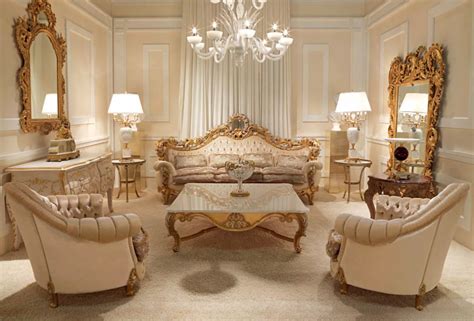 Elegant And Royal Golden Plush Living Room Furniture Set Elegant